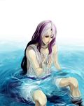  eleuseus male male_focus moira multicolored_hair purple_eyes purple_hair ripples sitting sound_horizon violet_eyes water white_hair 