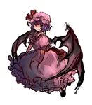  bad_id bad_pixiv_id bat_wings ddbb hat purple_hair remilia_scarlet short_hair solo touhou wings 