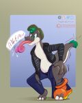 4:5 absurd_res anthro clothing dinosaur dragon dustyerror female gender_transformation hi_res invalid_tag jacket lizard mario_bros nintendo reptile scalie suk0tto super_mario_galaxy super_mario_world tongue tongue_out topwear torn_clothing transformation western_dragon yoshi