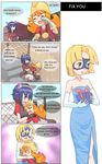  4chan animal_ears captain comic crying disguise domino_mask dress elbow_gloves english genderswap genderswap_(mtf) gloves hug left-to-right_manga mask multiple_girls photo_(object) team_fortress_2 tears the_engineer the_heavy the_spy 