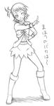  cute_&amp;_girly_(idolmaster) futami_ami greyscale idolmaster idolmaster_(classic) idolmaster_1 monochrome rison sketch solo 