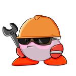  copy_ability crossover facial_hair goggles hardhat helmet kirby kirby_(series) no_humans stubble team_fortress_2 the_engineer wrench 