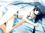  bow bow_bra bow_panties bra h2o_footprints_in_the_sand kohinata_hayami lingerie lying panties solo suzuri_(tennenseki) twintails underwear underwear_only 