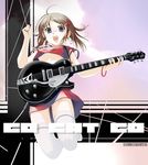  gretsch guitar instrument original solo thighhighs yurikuta_tsukumi zettai_ryouiki 