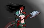absurd_res anthro armor axe dragon female hi_res kartavipirate scalie solo