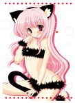  animal_ears ayato_mimi blush cat_ears long_hair louise_francoise_le_blanc_de_la_valliere pink_hair solo tail zero_no_tsukaima 