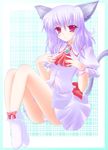  animal_ears cat_ears panties remilia_scarlet ribbon shirotsuki_kouta solo touhou underwear 