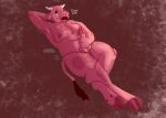 anthro bedroom_eyes big_butt bovid bovine breasts butt cattle erection floofingoop herm hi_res hooves intersex makeup mammal masturbation narrowed_eyes overweight pink_body seductive solo strawberry_milk_(floofingoop)