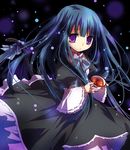  blue_hair dress drink frederica_bernkastel long_hair purple_eyes solo suzushiro_kurumi tail umineko_no_naku_koro_ni 