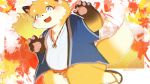 anthro asian_clothing blush canid canine clothing east_asian_clothing fox fundoshi fur hi_res hrsknekoneko japanese_clothing male mammal orange_body orange_fur overweight overweight_male pawpads paws slightly_chubby solo underwear