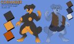 absurd_res anthro bottomwear canid canine canis clothing coriander_(oc) diamond_dog_(mlp) domestic_dog female friendship_is_magic genitals hasbro hi_res jacket jacqueling mammal mastiff molosser my_little_pony nude plump_labia pussy rottweiler shorts solo topwear