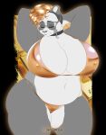absurd_res ailurid amara_burrger anthro big_breasts bikini biped breasts cc-by-nc-nd clothed clothing creative_commons eyebrows eyewear female glasses hair hi_res mammal navel overweight overweight_anthro overweight_female red_panda solo swimwear thick_thighs