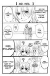  1girl 4koma comic feldt_grace greyscale gundam gundam_00 hard_translated lockon_stratos monochrome translated 