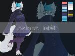 absurd_res anime anthro auction canid canine canis female fluffy hi_res jujutsu_kaisen magic magic_user mammal paws rumiii solo white wolf