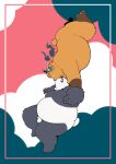 2024 anthro bear belly big_belly black_body brown_body duo giant_panda hi_res kemono male male/male mammal overweight overweight_male quanjiang simple_background white_body