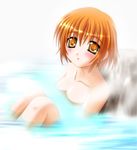  bath brown_eyes brown_hair ever_17 nude otoki_raku parted_lips short_hair solo steam tanaka_yubiseiharukana water 