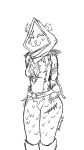 9:16 amnotafur anthro bear belt boots breasts clothing epic_games female footwear fortnite fur furry_ears hands_behind_back hi_res hoodie looking_at_viewer mammal monochrome raven_team_leader sketch small_breasts solo thighs_together topwear wide_hips