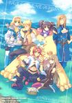  3girls anise_tatlin copyright_name everyone food guy_cecil jade_curtiss luke_fon_fabre mieu multiple_boys multiple_girls natalia_luzu_kimlasca_lanvaldear tales_of_(series) tales_of_the_abyss tear_grants tokunaga usui_rina yellow_neckwear 