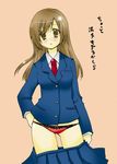  blazer jacket minami-ke minami_haruka panties school_uniform solo underwear undressing 