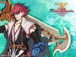  2007 aqua_background atelier_(series) flay_gunnar male_focus mana_khemia mana_khemia_(series) official_art solo sword wallpaper weapon yoshizumi_kazuyuki 