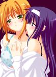  arisa_bannings bra couple licking lingerie lyrical_nanoha mahou_shoujo_lyrical_nanoha multiple_girls saki_chisuzu school_uniform tsukimura_suzuka underwear yuri 