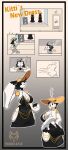 1930s abdominal_bulge absurd_res anthro big_breasts big_butt black_body black_clothing black_dress breasts butt carton chain chelo clothed clothing comic comic_panel dress felid feline female female/female ferocaniz front_view fur hat headgear headwear hi_res humanoid kitti_dinkle mammal mature_female monochrome multiple_angles open_mouth poster rear_view rubber_hood simple_background solo standing store thick_thighs thief white_body white_fur