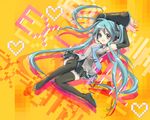  haruyo_(imokenp) hatsune_miku long_hair solo thighhighs very_long_hair vocaloid wallpaper 