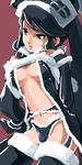  black_hair breasts copyright_request covered_nipples falcoon medium_breasts solo thighhighs 