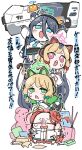  4girls absurdly_long_hair animal_ear_headphones animal_ears aris_(blue_archive) arms_up black_hair black_hairband black_skirt blonde_hair blue_archive blue_eyes blue_necktie blush bow cat_ear_headphones cat_tail chibi coat controller energy_cannon fake_animal_ears game_controller game_development_department_(blue_archive) gloom_(expression) green_bow green_eyes green_hood gun hair_between_eyes hair_bow hairband halo headphones holding holding_gun holding_weapon hood hood_down hooded_coat human_tower long_hair looking_up midori_(blue_archive) momoi_(blue_archive) multiple_girls multiple_hair_bows necktie one_side_up open_clothes open_coat pink_eyes pleated_skirt red_bow red_hair robot shirt short_hair siblings sisters skirt stacking stuffed_animal stuffed_toy sweatdrop syoya_ko tail tearing_up translation_request trembling v-shaped_eyebrows very_long_hair weapon white_coat white_shirt yuzu_(blue_archive) 