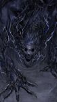  absurdres bloodborne claws commentary darkbeast_paarl electricity facing_viewer highres horror_(theme) monster nameno92372763 no_humans open_mouth solo 