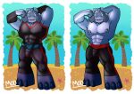 2024 abs alien alien_humanoid anthro biceps big_muscles blue_eyes bulge clothed clothing detailed_bulge digital_media_(artwork) disney flexing gantu genital_outline grey_body grey_skin hi_res humanoid latex latex_clothing latex_skinsuit lilo_and_stitch looking_at_viewer male mostly_nude muscular muscular_anthro muscular_male nipples pecs penis_outline simple_background skimpy skinsuit smile solo standing swimwear thick_thighs tight_clothing topless topless_male torito_moo underwear