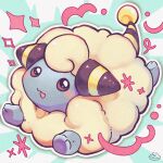 ambiguous_gender daww feral fur generation_2_pokemon hi_res mareep nintendo pokemon pokemon_(species) quadruped solo wool_(fur) yawaoru