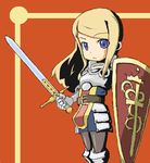  armor artist_request lowres oekaki paladin_(sekaiju) pantyhose sekaiju_no_meikyuu shield solo sword weapon 