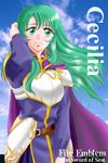  armor cape cecilia_(fire_emblem) character_name copyright_name fire_emblem fire_emblem:_fuuin_no_tsurugi green_eyes green_hair hissaa_(starlight_express) long_hair solo 