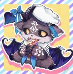 ambiguous_gender anthro daww debidebi_debiru demon dessert eating food hi_res ice_cream ice_cream_cone kemono nijisanji solo vtuber yawaoru