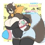 1:1 absurd_res ailurid anuki armwear beck_love big_breasts breasts cleavage clothed clothing egg eyewear female fur girly glasses hair hi_res huge_breasts legwear mammal overweight red_panda scarf solo thick_thighs thigh_highs wide_hips