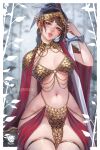  1girl armor bikini_armor blush braid breasts collar curvy eve_(stellar_blade) highres loose_bikini metal_collar navel prywinko revealing_clothes shoulder_armor solo stellar_blade sword weapon 