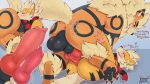  anal animal_genitalia animal_penis arcanine canid canine canine_genitalia canine_penis fur generation_1_pokemon genitals growlithe hi_res male male/male male_penetrated male_penetrating male_penetrating_male mammal nintendo nsfw_def oral orange_body orange_fur penetration penis pokemon pokemon_(species) rimming sex simple_background size_difference 