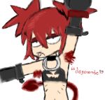  2024 absurd_res armpit_hair body_hair clothed clothing demon digital_media_(artwork) digital_painting_(artwork) disgaea etna_(disgaea) female flat_chested gloves hair handwear hi_res humanoid mammal morgan_shawty nippon_ichi_software not_furry pigtails presenting presenting_armpit raised_arm red_hair simple_background skimpy solo spade_tail tail tongue tongue_out white_background 