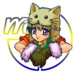  1boy animal_ears animal_hat bell brown_gloves cat_ears cat_hat elbow_rest fake_animal_ears fur-trimmed_gloves fur_trim gloves green_hair grey_eyes hands_up hat looking_at_viewer lowres male_focus miokurumi neck_bell original outer_glow red_shirt shirt short_hair smile solo star_(symbol) upper_body 