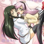  :o artist_request black_legwear dress green_hair hug long_hair long_sleeves looking_at_viewer multiple_girls nanto_yaya okuwaka_tsubomi open_mouth sidelocks strawberry_panic! thighhighs very_long_hair white_dress yellow_eyes zettai_ryouiki zoom_layer 