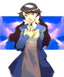 bad_id bad_pixiv_id black_hair blue_eyes bow coat_of_arms hair_bow hand_on_own_chest lena_sayers long_hair looking_to_the_side my-otome my-otome_s.ifr solo 