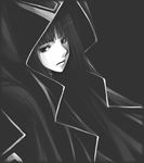  black black_background black_hair cloak cogwheel expressionless gensou_suikoden gensou_suikoden_v hood lowres solo zerase 