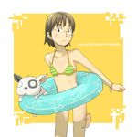  dennou_coil densuke dog glasses innertube okonogi_yuuko short_hair solo 