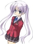  bangs fortune_arterial masakichi_(crossroad) purple_hair solo tougi_shiro twintails 