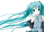  amino_kohaku aqua_hair hatsune_miku long_hair solo twintails very_long_hair vocaloid 