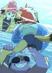  bathing_cap bulge canine child clothing cub cum cum_in_water dog eyewear female goggles grin male male/male mammal mamoru-kun manmosu_marimo matoi-chan nose_plugs pool_toy public smile stranger_(mamoru-kun) swimming_trunks swimsuit underwater water young 