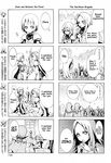  6+girls artist_request clare_(claymore) claymore claymore_(sword) comic cynthia_(claymore) deneve flora_(claymore) greyscale hard_translated helen_(claymore) highres jean miria_(claymore) monochrome multiple_4koma multiple_girls translated 