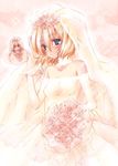  alice_margatroid blonde_hair bride dress kokono_coco matching_shanghai shanghai_doll short_hair solo touhou wedding_dress 