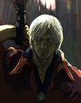  dante_(devil_may_cry) devil_may_cry devil_may_cry_4 male_focus official_art rebellion_(sword) solo sword tsuchibayashi_makoto weapon white_hair 